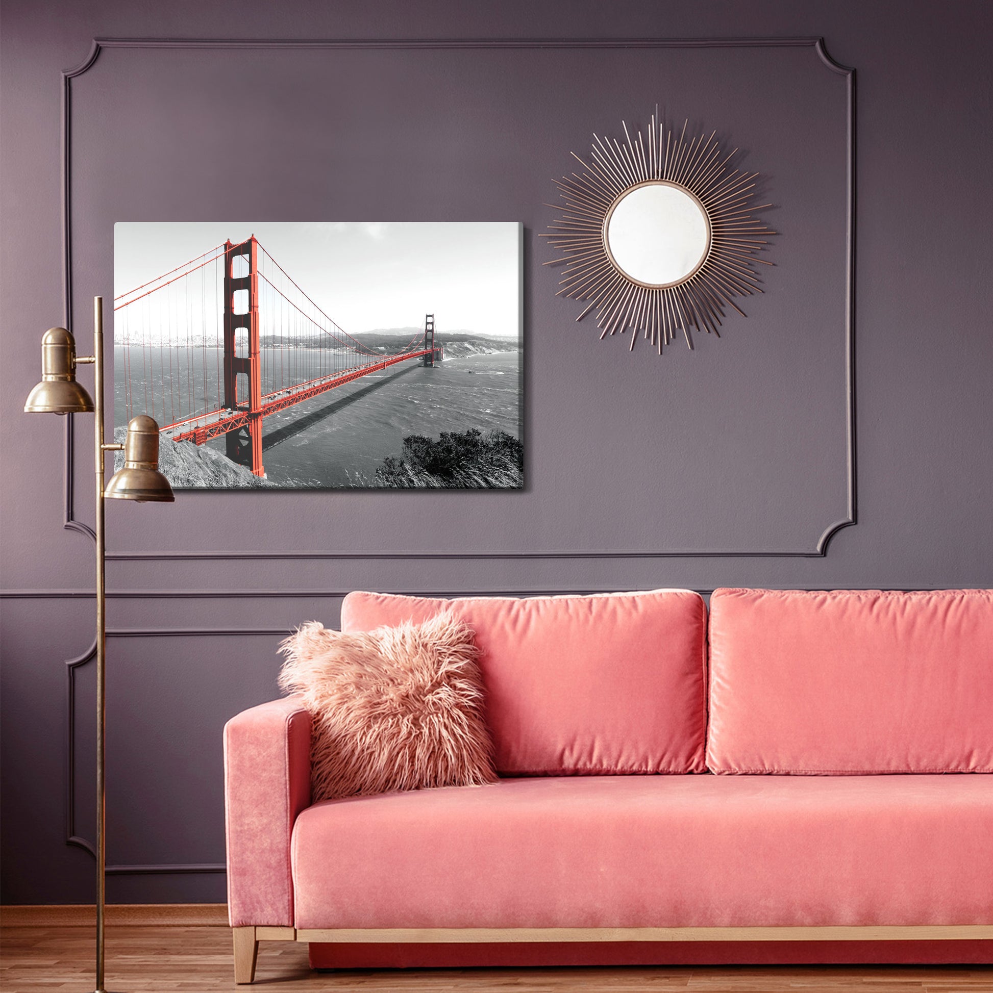 Obraz Na Płótnie Most Golden Gate – fotografia w chłodnej tonacji do wnętrz industrialnych i minimalistycznych – widok 3
