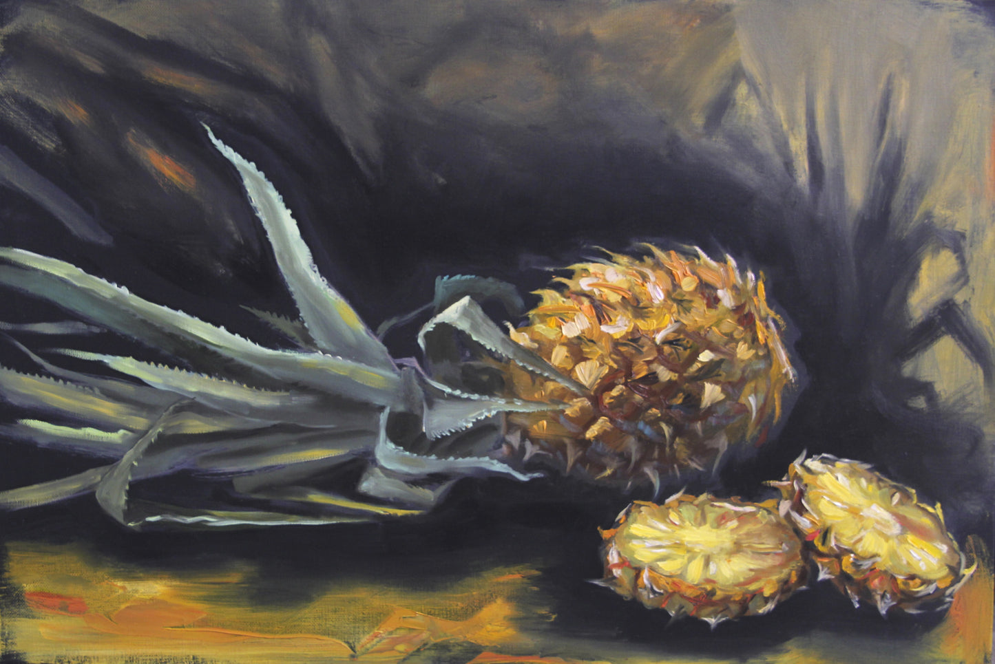 Obraz Na Płótnie Ananas Tropikalny – słoneczny akcent do wnętrz boho, nowoczesnych i urban jungle. 120x80