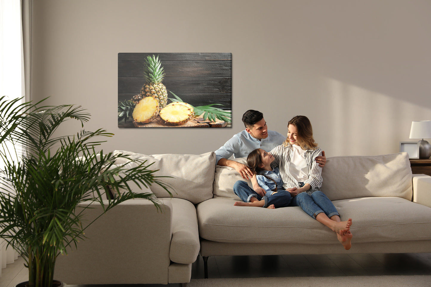 Obraz Na Płótnie Pokrojony Ananas – świeżość tropików do wnętrz boho, nowoczesnych i eklektycznych – widok 6