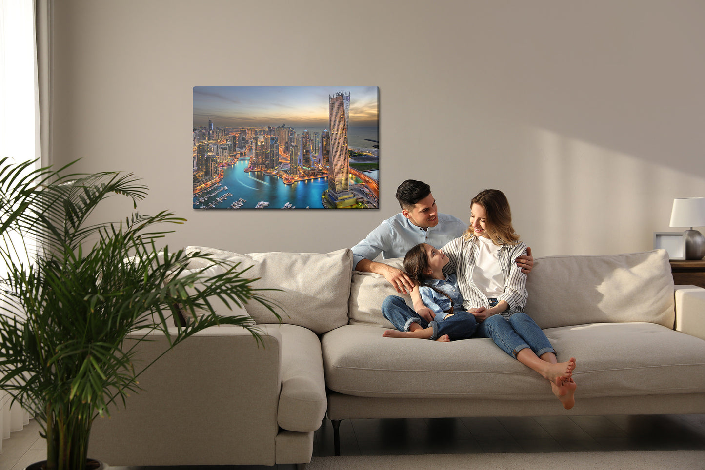Obraz Na Płótnie Panorama Dubaju – dynamiczny pejzaż metropolii do wnętrz nowoczesnych i glamour – widok 6