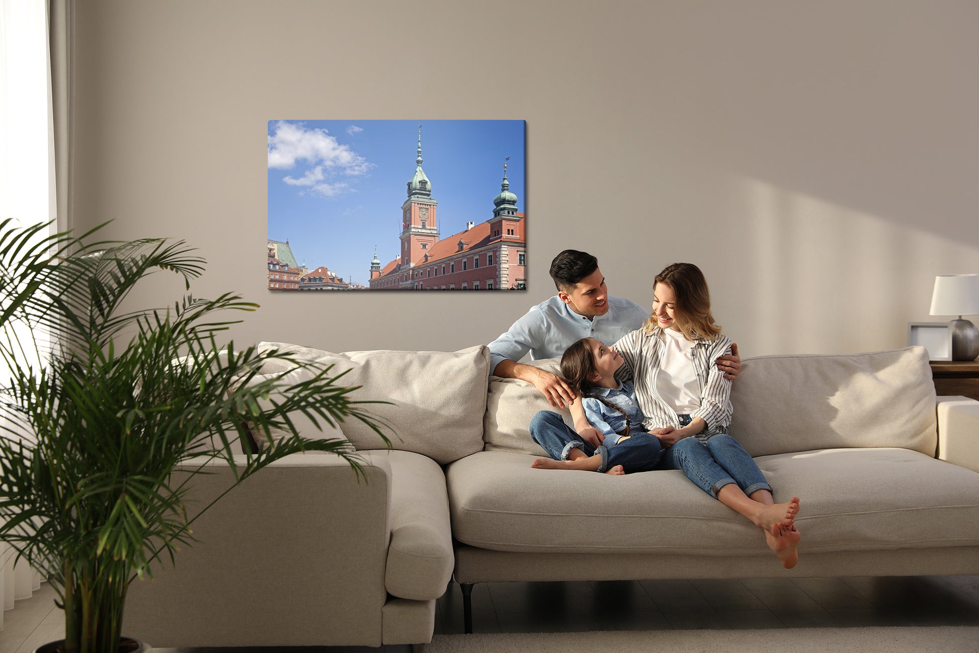 Obraz Na Płótnie Warszawa Latem – słoneczny pejzaż miejski do wnętrz nowoczesnych i minimalistycznych – widok 6