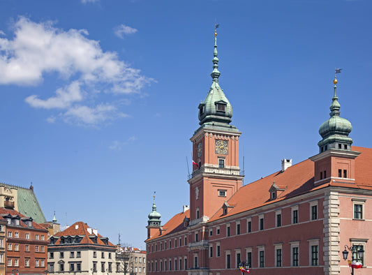 Obraz Na Płótnie Warszawa Latem – słoneczny pejzaż miejski do wnętrz nowoczesnych i minimalistycznych 120x80