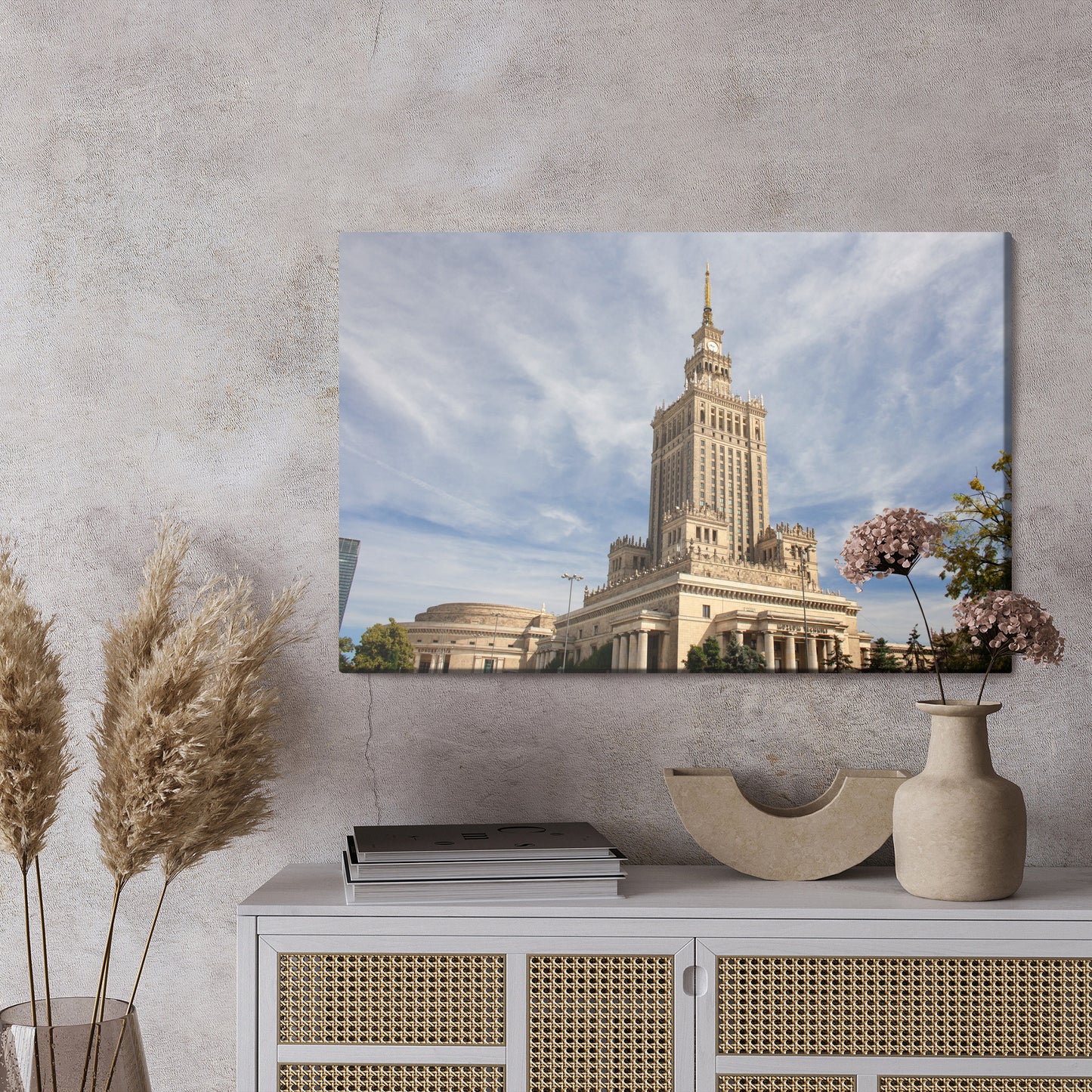 Obraz Na Płótnie Panorama Warszawy – nowoczesny pejzaż do wnętrz minimalistycznych i loftowych – widok 2