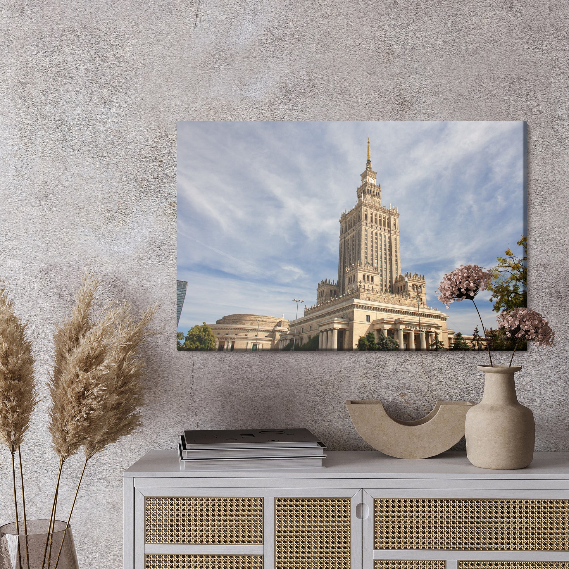 Obraz Na Płótnie Panorama Warszawy – nowoczesny pejzaż do wnętrz minimalistycznych i loftowych – widok 2
