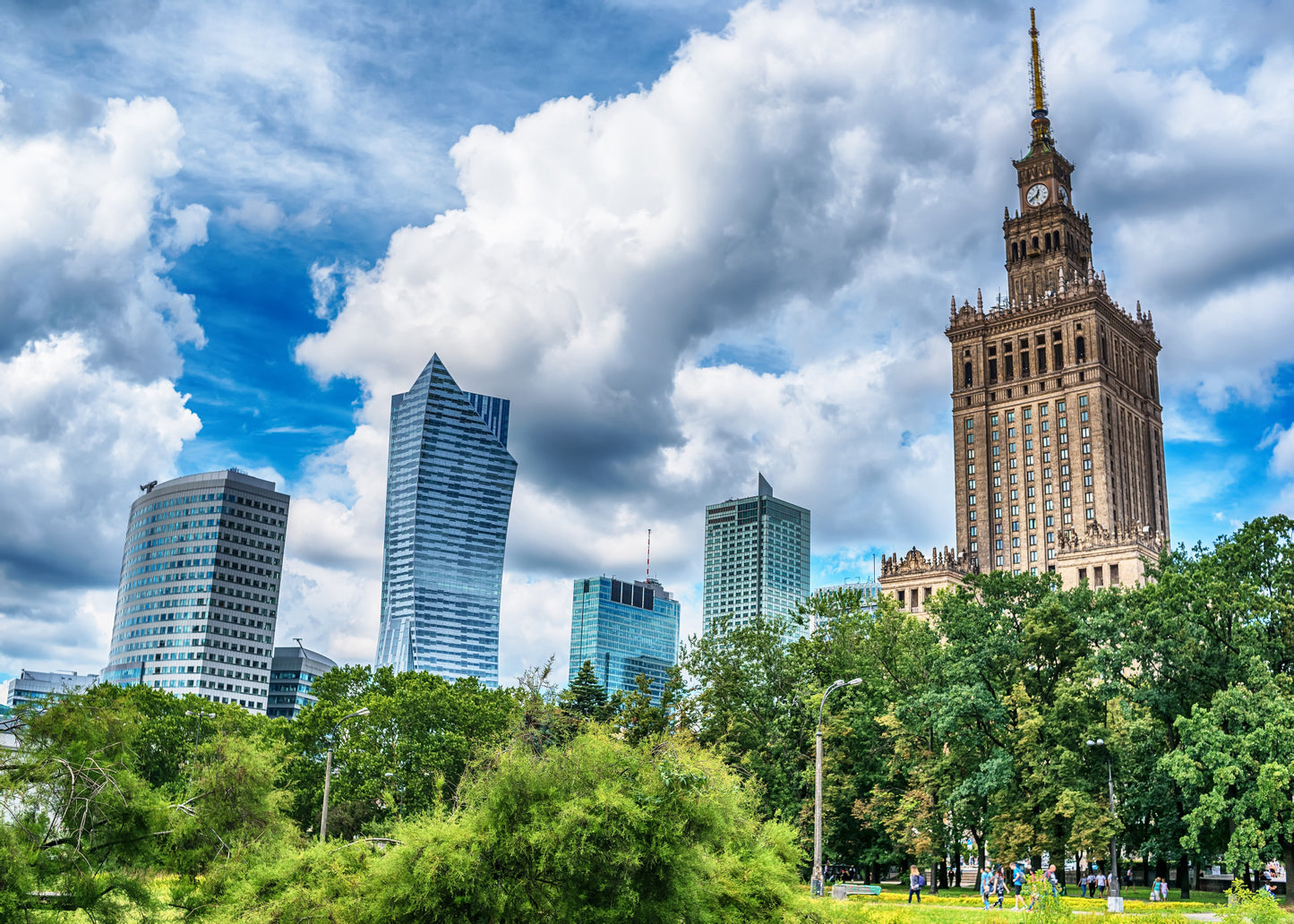 Obraz Na Płótnie Architektura Warszawy – nowoczesny pejzaż miejski do wnętrz loft i minimalistycznych 120x80