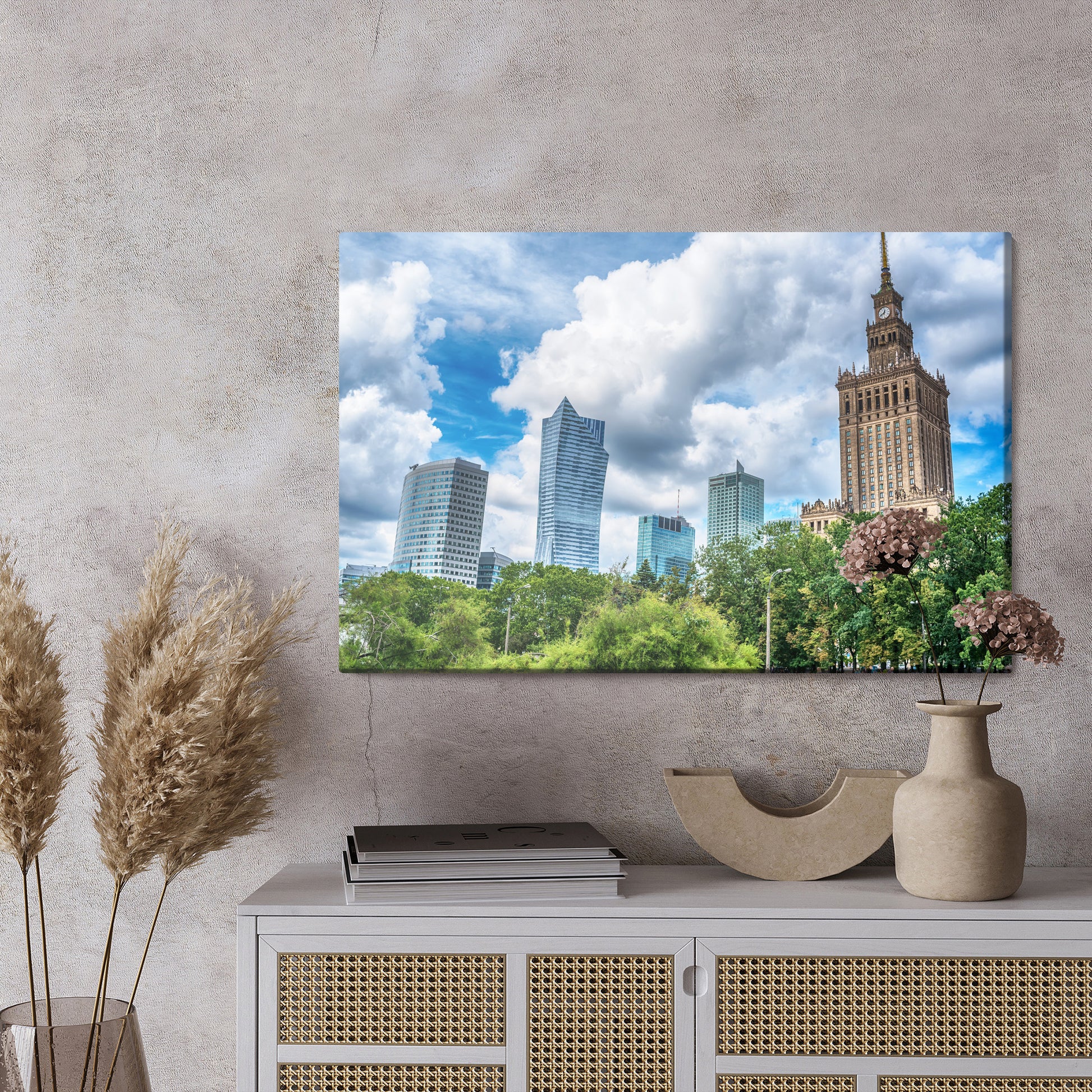 Obraz Na Płótnie Architektura Warszawy – nowoczesny pejzaż miejski do wnętrz loft i minimalistycznych – widok 2