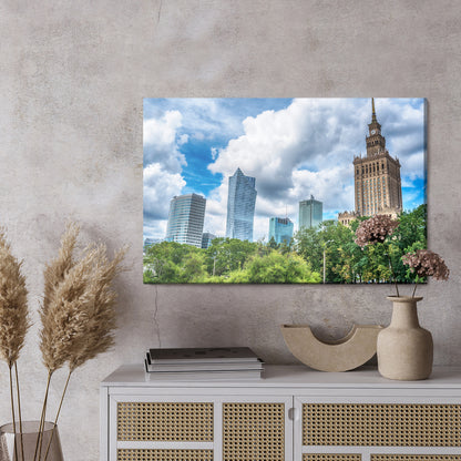Obraz Na Płótnie Architektura Warszawy – nowoczesny pejzaż miejski do wnętrz loft i minimalistycznych – widok 2