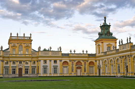 Obraz Na Płótnie Pałac Warszawski – Klasyczna elegancja do wnętrz glamour i hampton 120x80