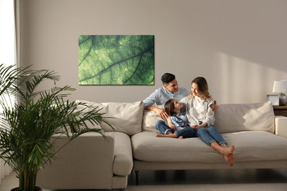 Obraz Na Płótnie Abstrakcyjna Tekstura Liścia – organiczny motyw do wnętrz Natural Modern i Biophilic – widok 6