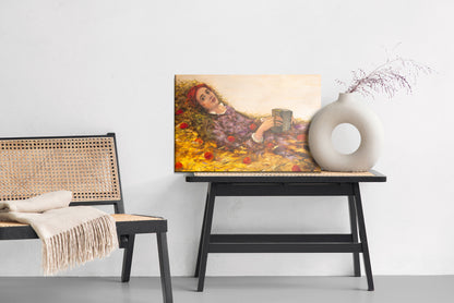 Obraz Na Płótnie Kobieta Pośród Maków – romantyczna dekoracja do wnętrz boho i klasycznych – widok 5