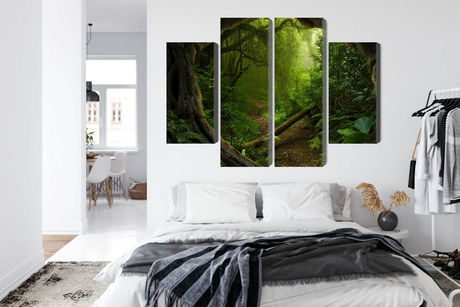 Obraz Wieloczęściowy Ścieżka Tropikalna – egzotyczny spokój do wnętrz boho i urban jungle – widok 6