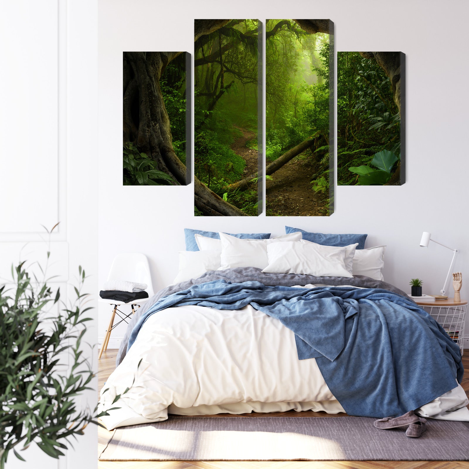 Obraz Wieloczęściowy Ścieżka Tropikalna – egzotyczny spokój do wnętrz boho i urban jungle – widok 2