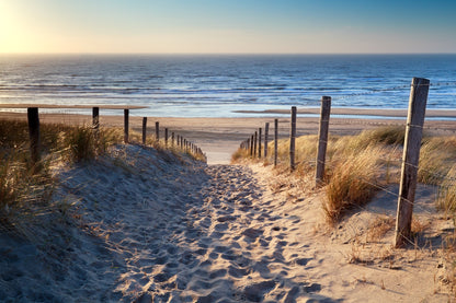 Obraz Wieloczęściowy Plaża Nad Morzem Północnym – spokój i przestrzeń do wnętrz skandynawskich i coastal 180x120