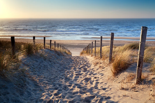 Obraz Wieloczęściowy Plaża Nad Morzem Północnym – spokój pejzażu do wnętrz skandynawskich i coastal 180x120