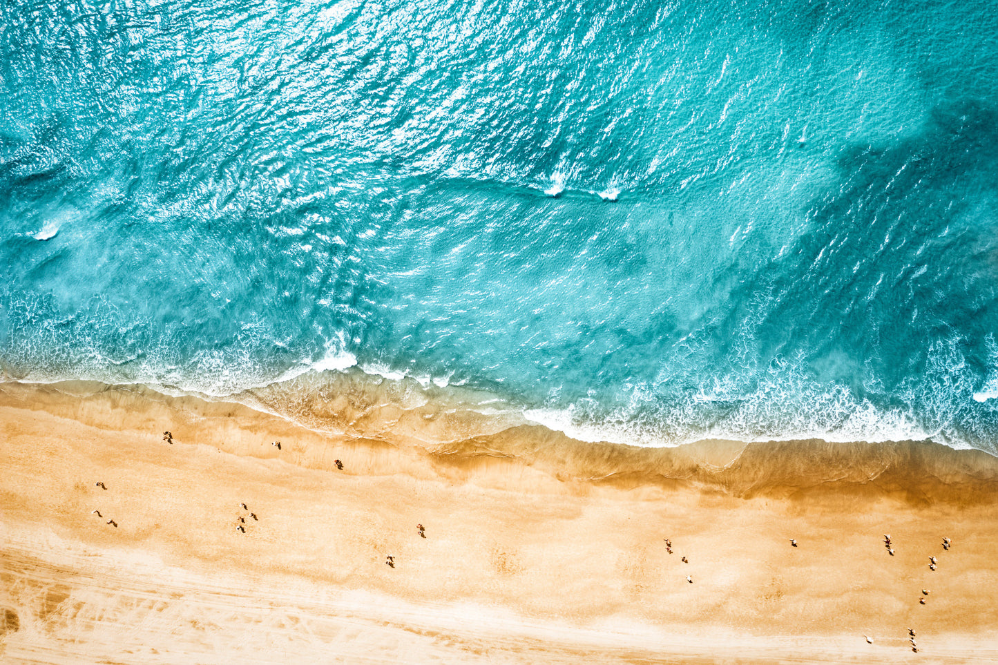 Obraz Wieloczęściowy Ocean i Plaża – błękitna panorama do wnętrz coastal i nowoczesnych 180x120