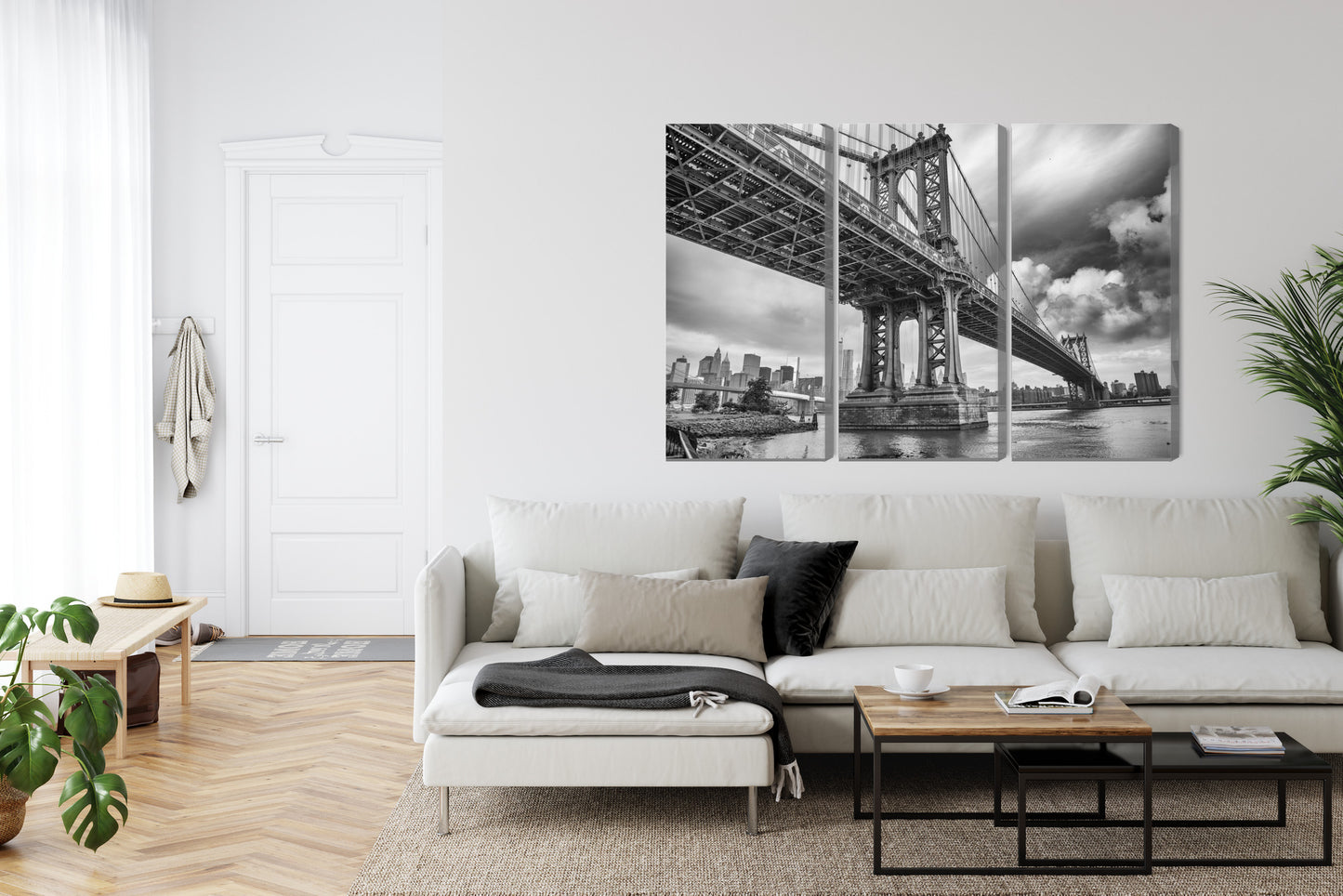 Obraz Wieloczęściowy Most Manhattan w Nowym Jorku – miejski pejzaż do wnętrz industrialnych i loftowych – widok 5