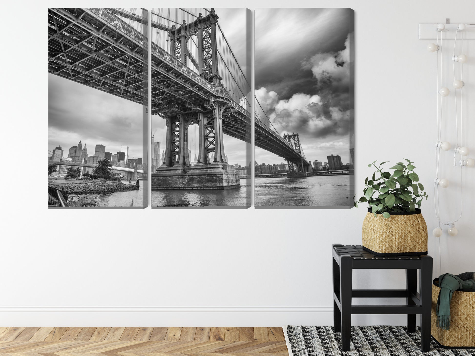 Obraz Wieloczęściowy Most Manhattan w Nowym Jorku – miejski pejzaż do wnętrz industrialnych i loftowych – widok 7