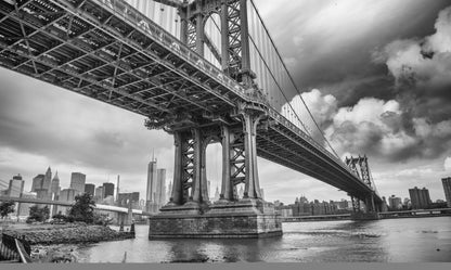 Obraz Wieloczęściowy Most Manhattan – dynamiczna panorama do wnętrz loftowych i nowoczesnych 250x150