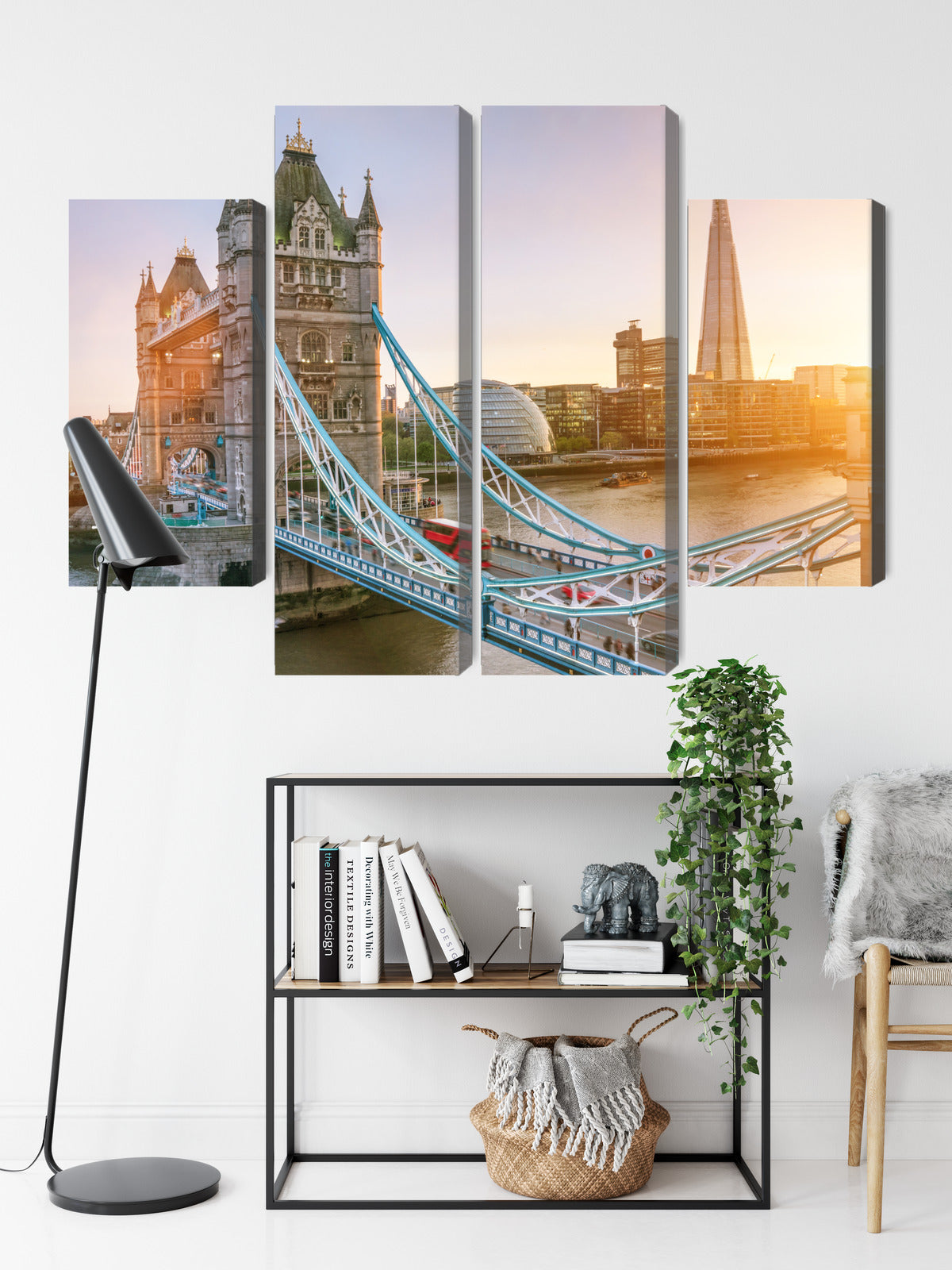 Obraz Wieloczęściowy Tower Bridge – ikoniczny wschód słońca do wnętrz nowoczesnych i klasycznych – widok 8