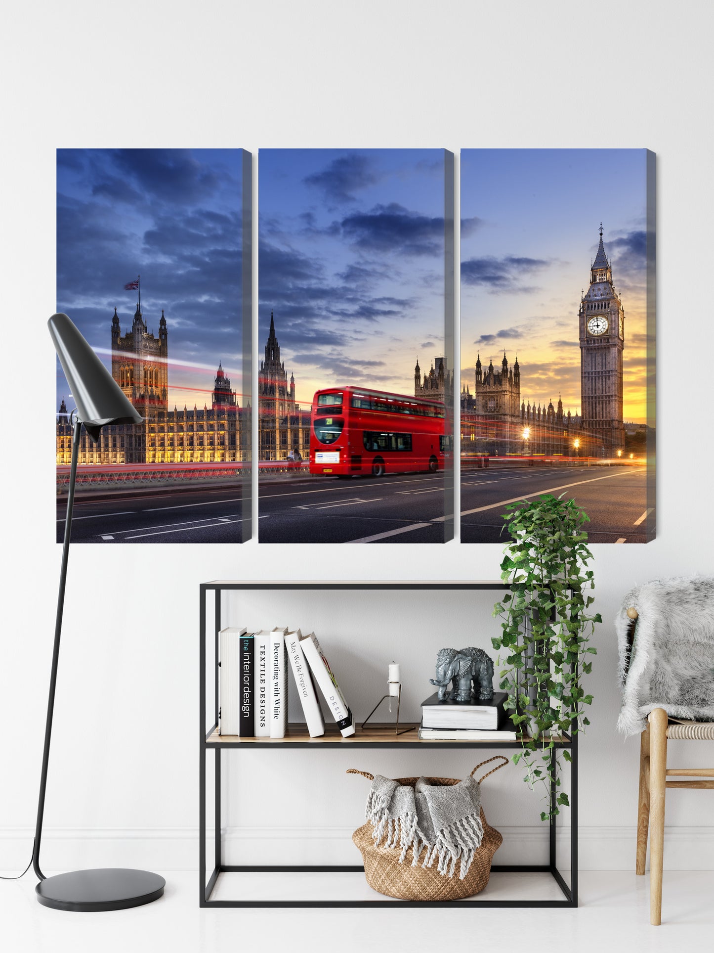 Obraz Wieloczęściowy Panorama Westminsteru i Big Bena – ikoniczny widok Londynu do wnętrz nowoczesnych, klasycznych i glamour – widok 8