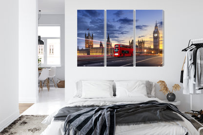 Obraz Wieloczęściowy Panorama Westminsteru i Big Bena – ikoniczny widok Londynu do wnętrz nowoczesnych, klasycznych i glamour – widok 6