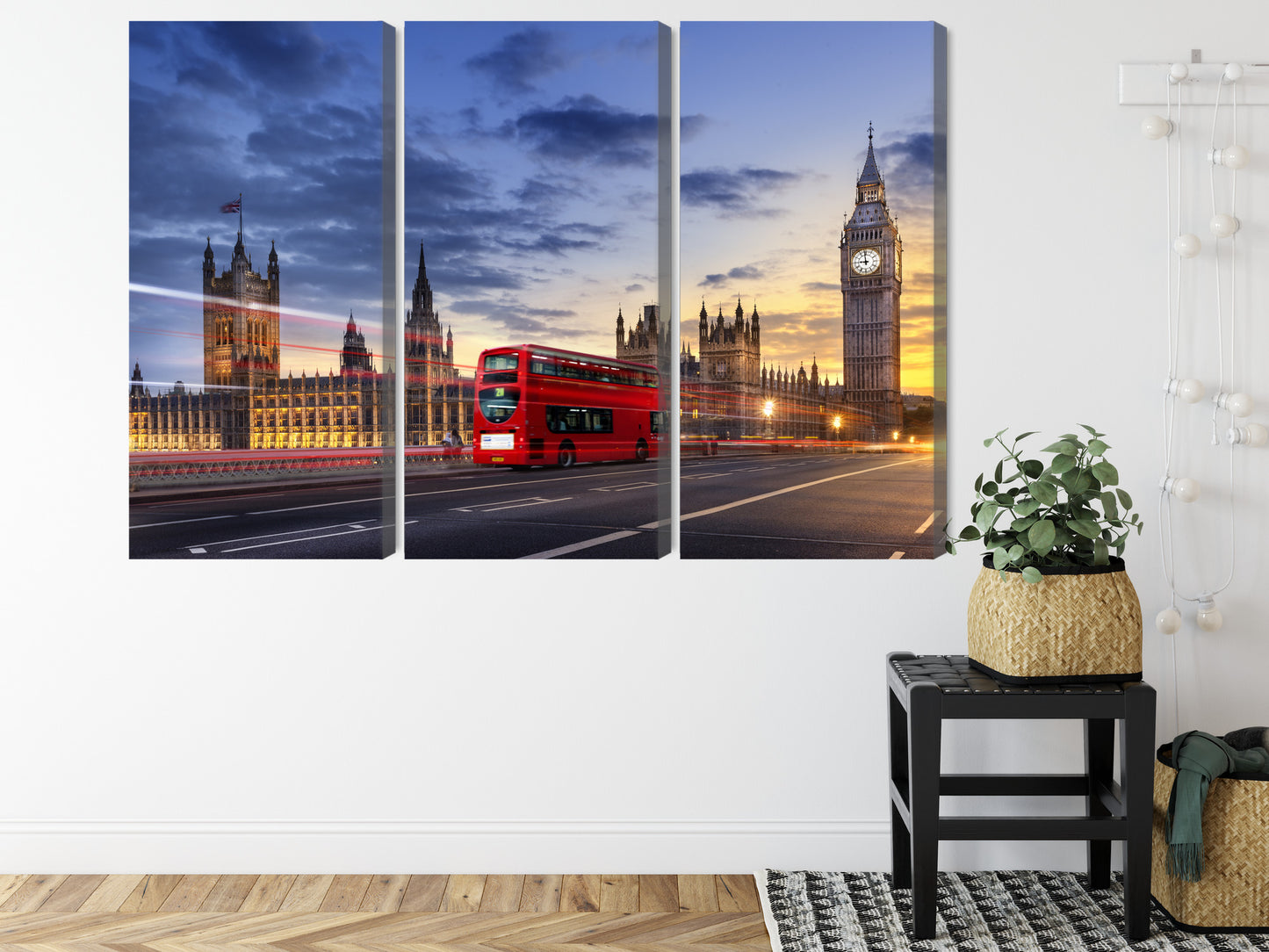 Obraz Wieloczęściowy Panorama Westminsteru i Big Bena – ikoniczny widok Londynu do wnętrz nowoczesnych, klasycznych i glamour – widok 7