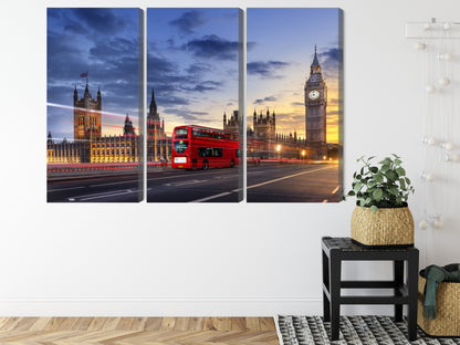 Obraz Wieloczęściowy Panorama Westminsteru i Big Bena – ikoniczny widok Londynu do wnętrz nowoczesnych, klasycznych i glamour – widok 7