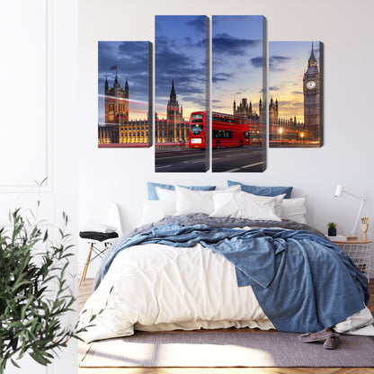 Obraz Wieloczęściowy Londyn Big Ben – ikoniczna panorama miejska do wnętrz klasycznych i nowoczesnych – widok 2