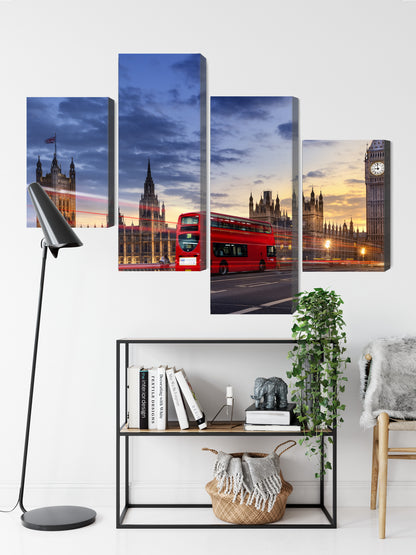 Obraz Wieloczęściowy Londyn Big Ben – miejska panorama do wnętrz nowoczesnych, industrialnych i klasycznych – widok 8