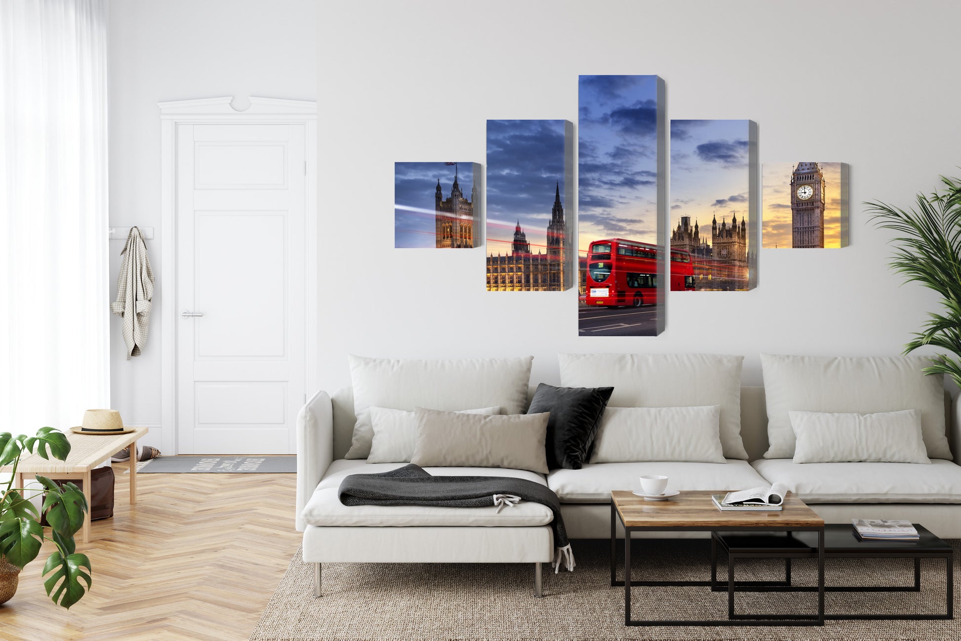 Obraz Wieloczęściowy Londyn Big Ben – majestatyczna panorama do wnętrz nowoczesnych, industrialnych i klasycznych – widok 5