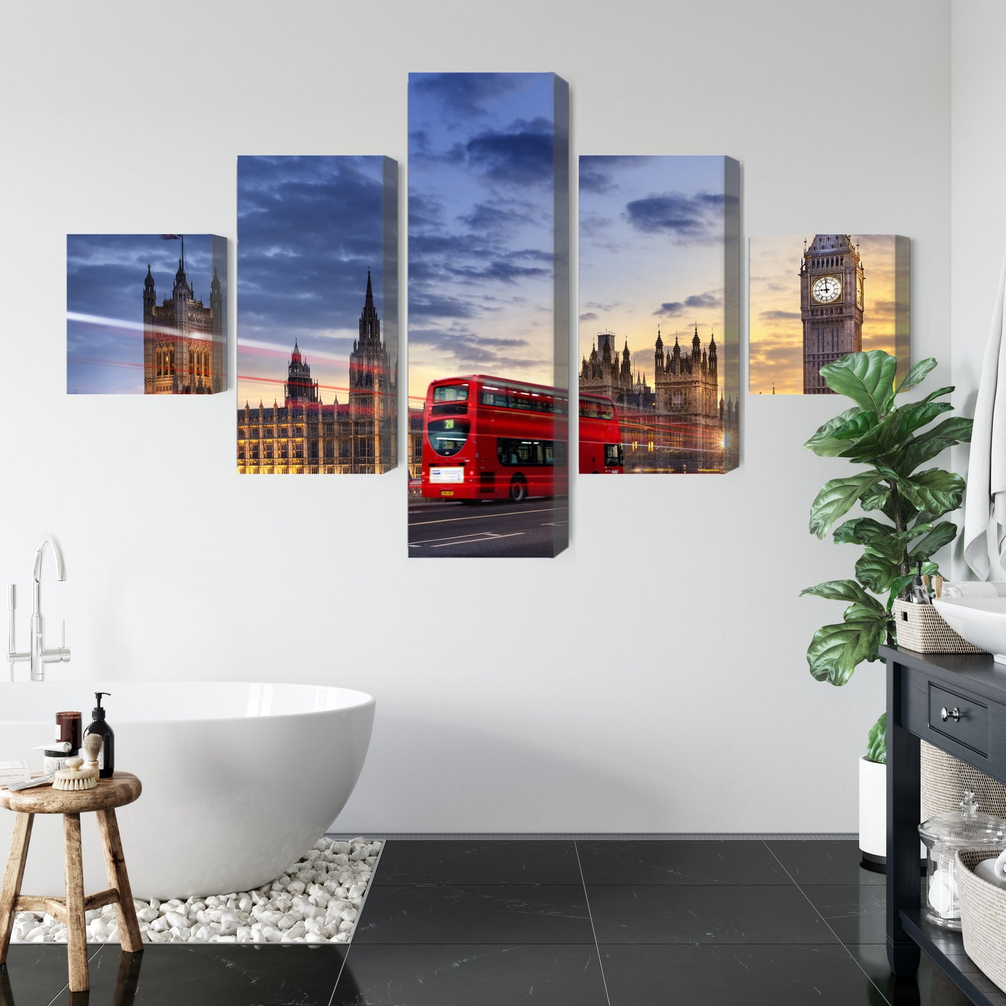 Obraz Wieloczęściowy Londyn Big Ben – majestatyczna panorama do wnętrz nowoczesnych, industrialnych i klasycznych – widok 4