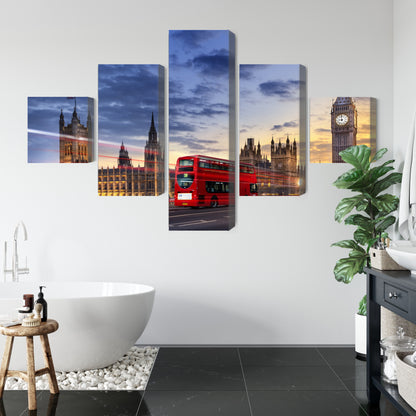 Obraz Wieloczęściowy Londyn Big Ben – majestatyczna panorama do wnętrz nowoczesnych, industrialnych i klasycznych – widok 4