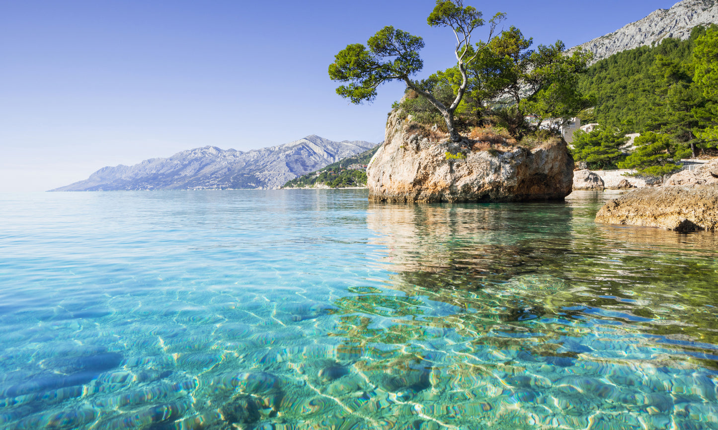 Obraz Wieloczęściowy Riwiera Makarska – morski pejzaż do wnętrz śródziemnomorskich i boho 250x150