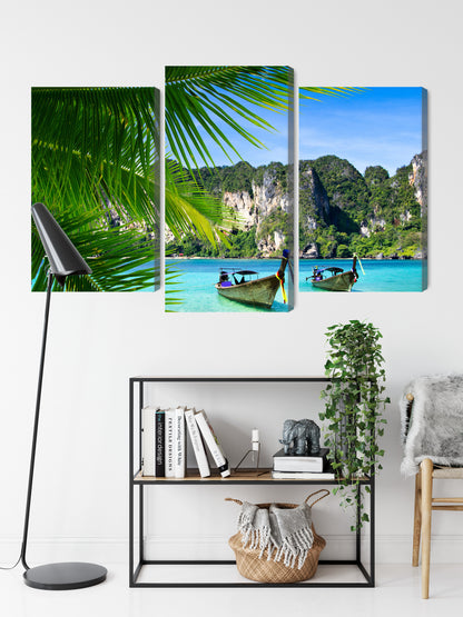 Obraz Wieloczęściowy Tropikalny Las – Immersyjna Zieleń do wnętrz Modern Tropical i Boho – widok 8