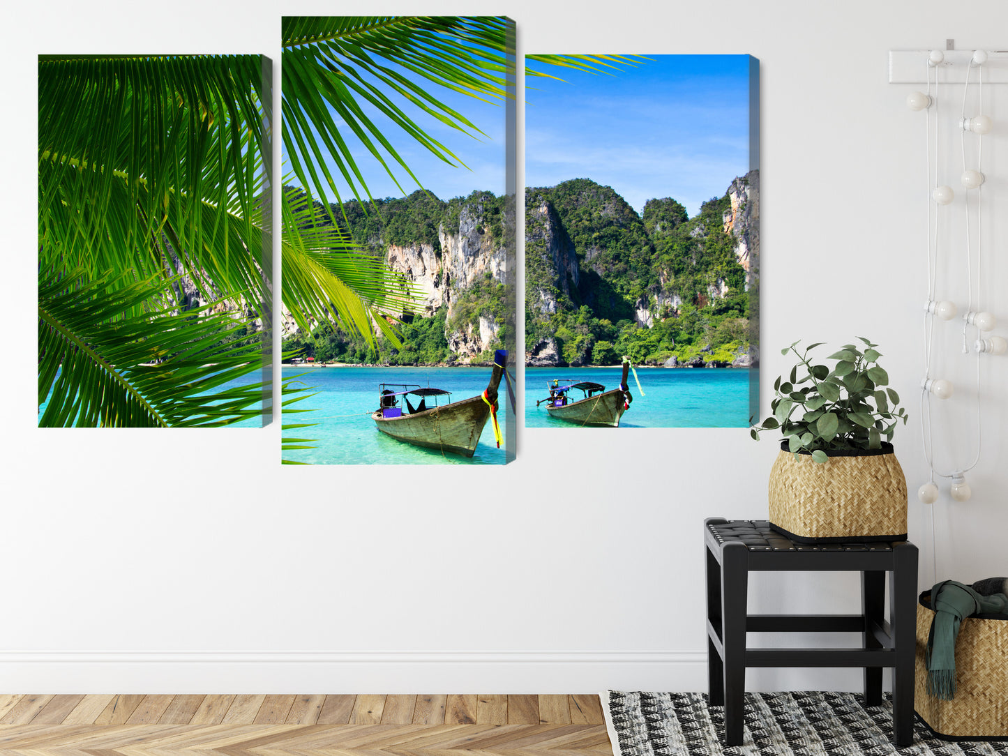 Obraz Wieloczęściowy Tropikalny Las – Immersyjna Zieleń do wnętrz Modern Tropical i Boho – widok 7