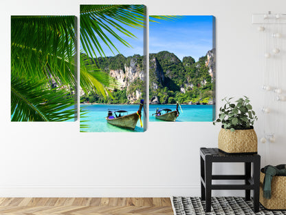 Obraz Wieloczęściowy Tropikalny Las – Immersyjna Zieleń do wnętrz Modern Tropical i Boho – widok 7