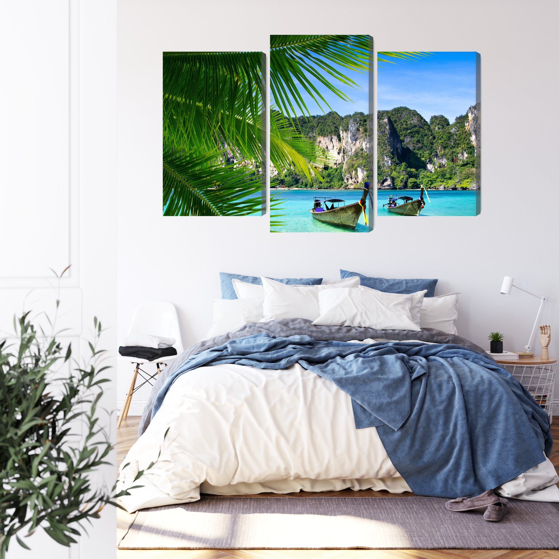 Obraz Wieloczęściowy Tropikalny Las – Immersyjna Zieleń do wnętrz Modern Tropical i Boho – widok 2