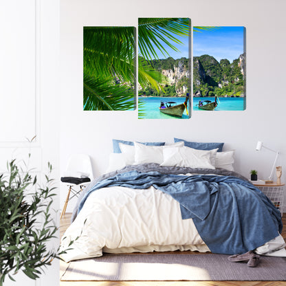 Obraz Wieloczęściowy Tropikalny Las – Immersyjna Zieleń do wnętrz Modern Tropical i Boho – widok 2