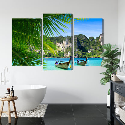 Obraz Wieloczęściowy Tropikalny Las – Immersyjna Zieleń do wnętrz Modern Tropical i Boho – widok 4