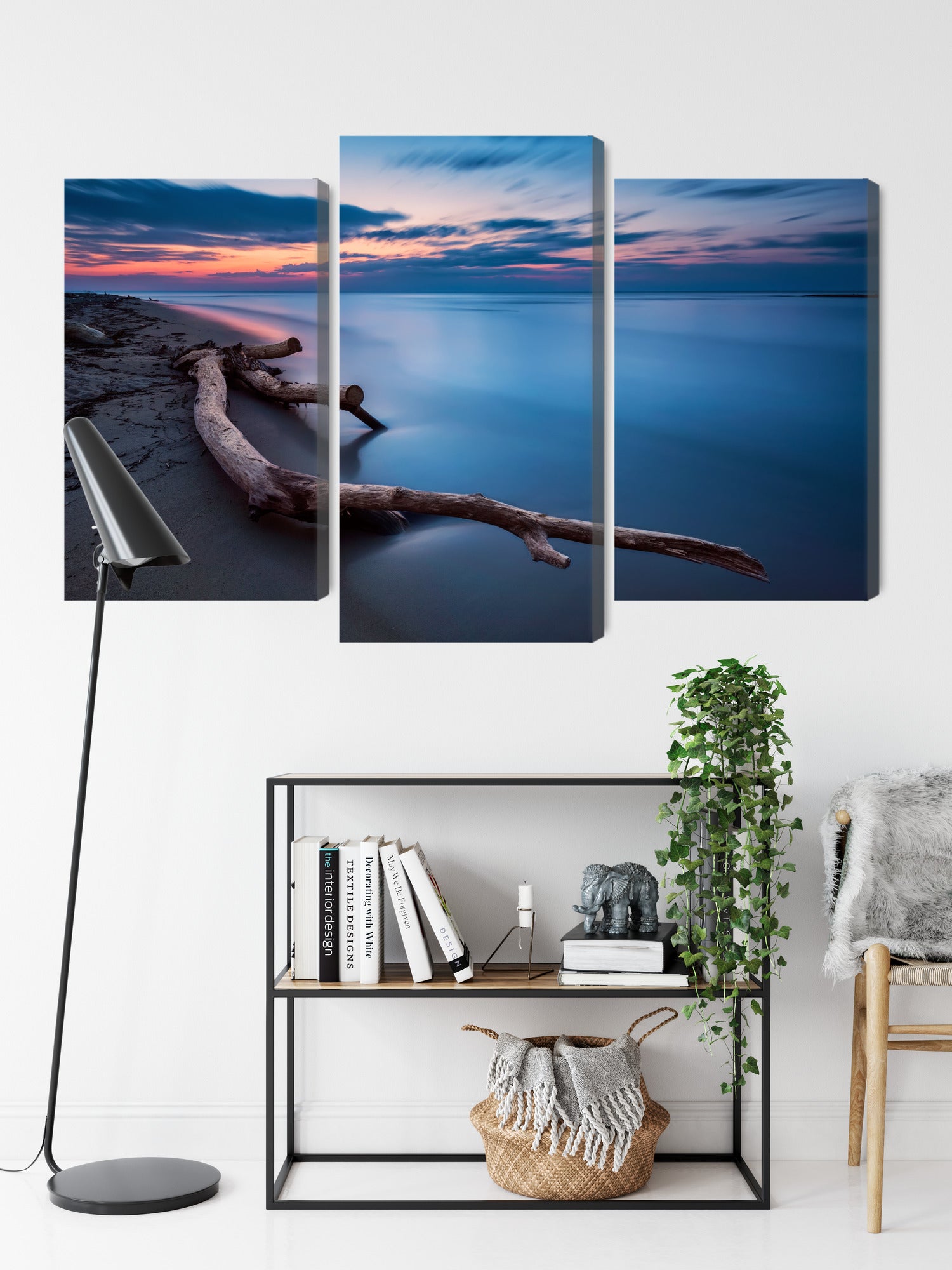 Obraz Wieloczęściowy Krajobraz Morski – wieczorna panorama do wnętrz nowoczesnych, coastal i Hamptons – widok 8