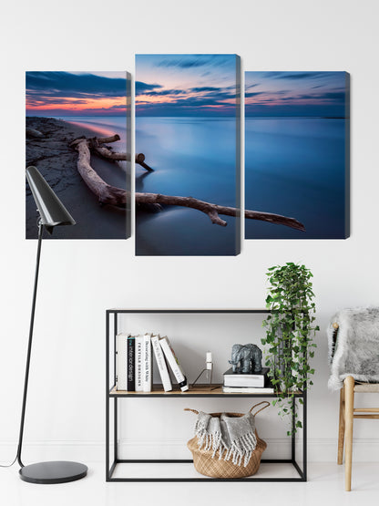 Obraz Wieloczęściowy Krajobraz Morski – wieczorna panorama do wnętrz nowoczesnych, coastal i Hamptons – widok 8