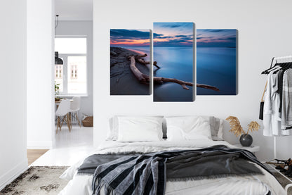 Obraz Wieloczęściowy Krajobraz Morski – wieczorna panorama do wnętrz nowoczesnych, coastal i Hamptons – widok 6