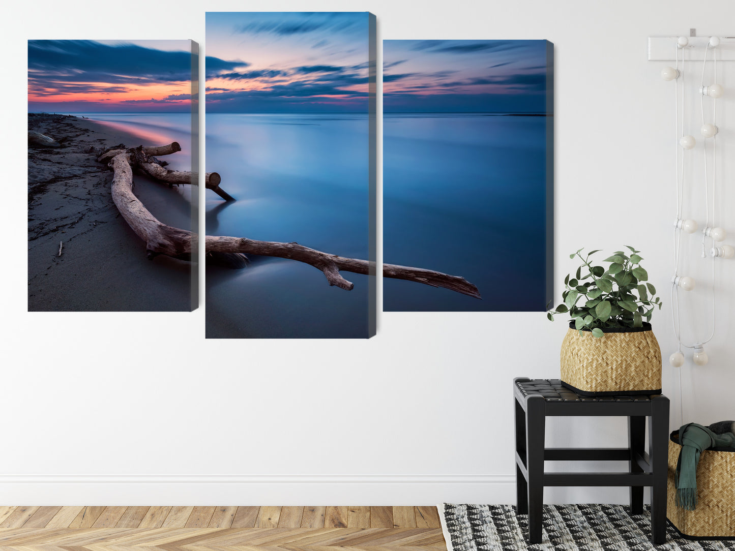 Obraz Wieloczęściowy Krajobraz Morski – wieczorna panorama do wnętrz nowoczesnych, coastal i Hamptons – widok 7