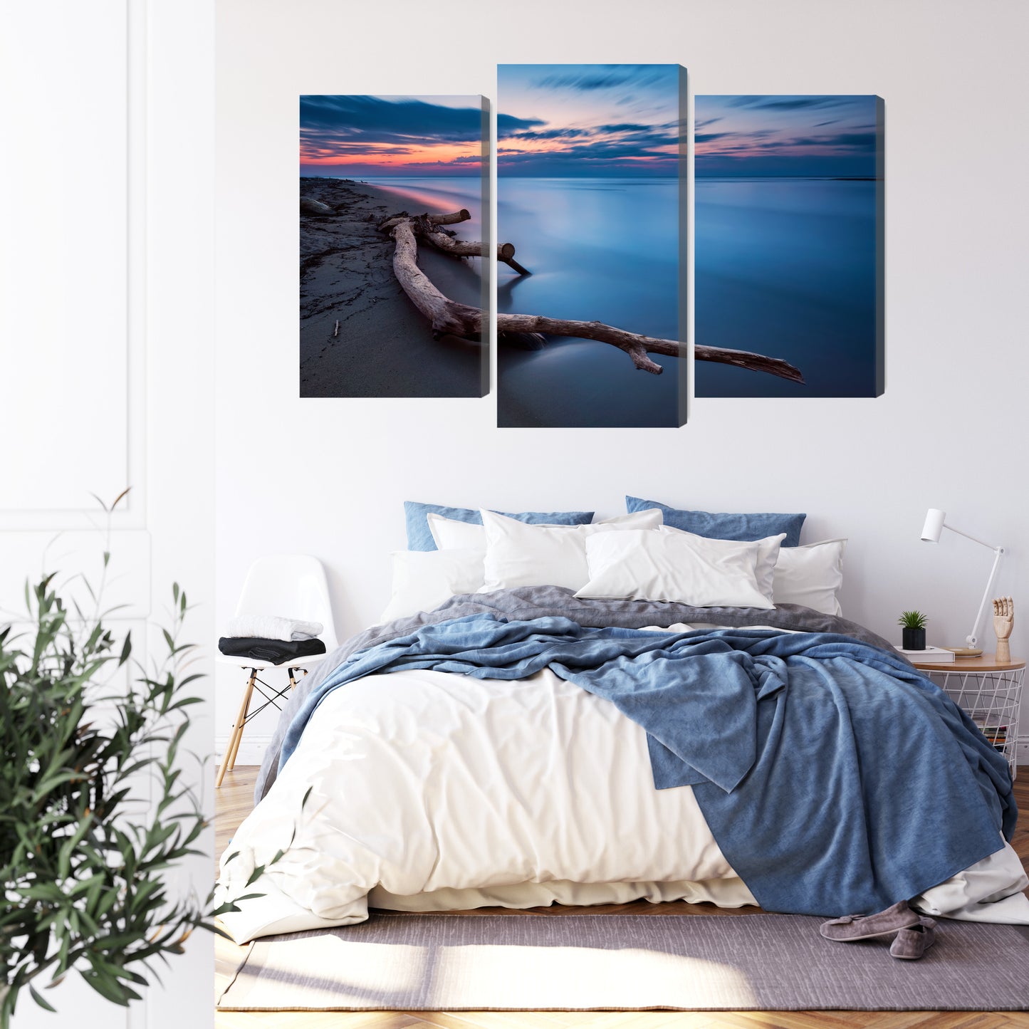 Obraz Wieloczęściowy Krajobraz Morski – wieczorna panorama do wnętrz nowoczesnych, coastal i Hamptons – widok 2