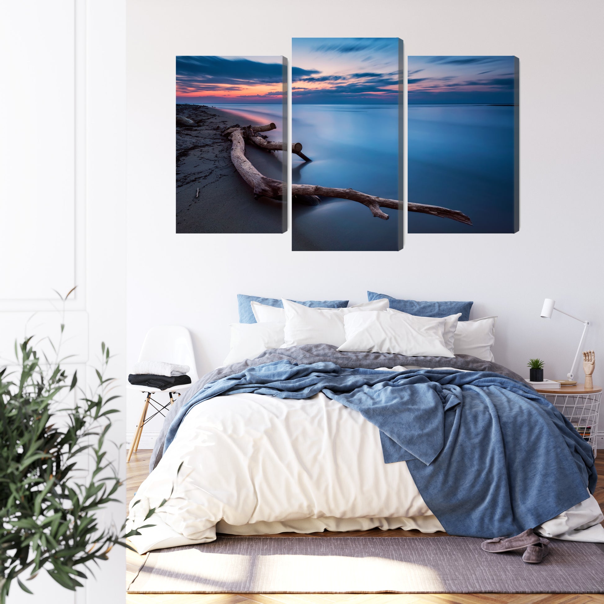 Obraz Wieloczęściowy Krajobraz Morski – wieczorna panorama do wnętrz nowoczesnych, coastal i Hamptons – widok 2