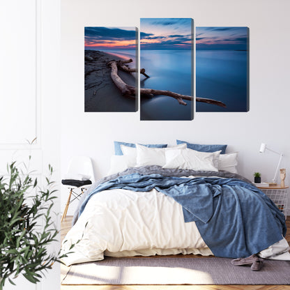 Obraz Wieloczęściowy Krajobraz Morski – wieczorna panorama do wnętrz nowoczesnych, coastal i Hamptons – widok 2