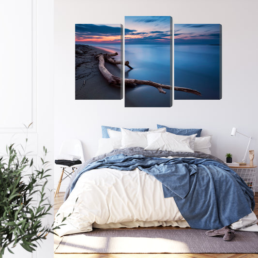 Obraz Wieloczęściowy Krajobraz Morski – wieczorna panorama do wnętrz nowoczesnych, coastal i Hamptons – widok 2