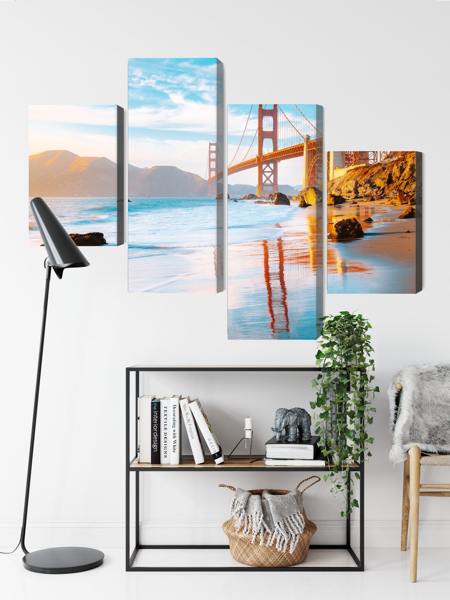Obraz Wieloczęściowy Most Golden Gate San Francisco – ikoniczna panorama do wnętrz nowoczesnych, industrialnych i urbanistycznych – widok 8