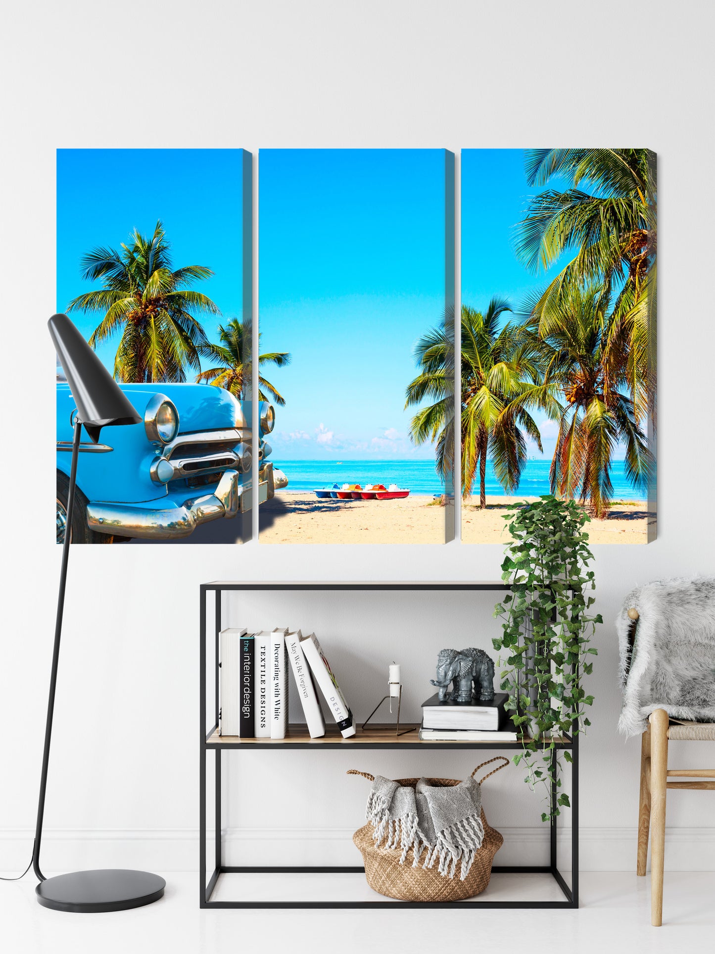 Obraz Wieloczęściowy Varadero Beach Kuba – tropikalna nostalgia do wnętrz Coastal, Retro i Eklektycznych – widok 8