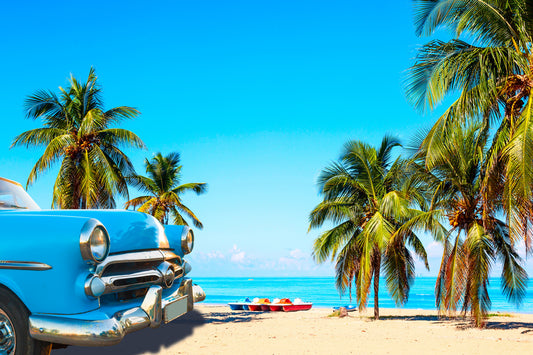 Obraz Wieloczęściowy Varadero Beach Kuba – tropikalna nostalgia do wnętrz Coastal, Retro i Eklektycznych 180x120